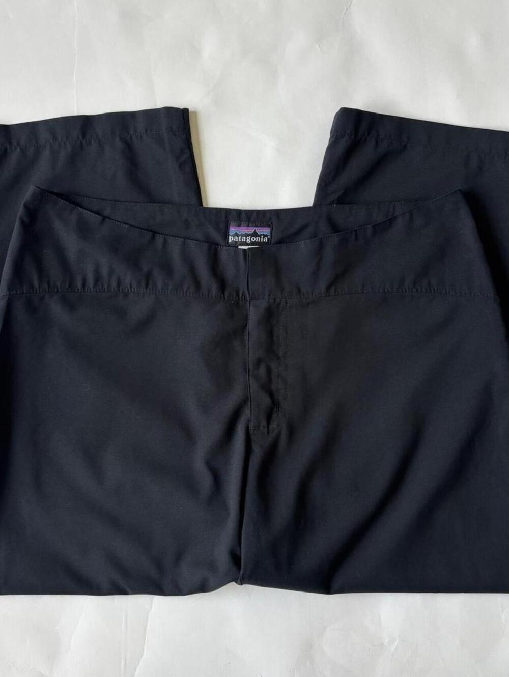 PATAGONIA BLACK WIDE LEG CROPPED PANTS 10 - Picture 2 of 8